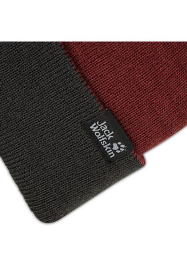 Jack Wolfskin Czapka Rib Hat 1903891-2185 Bordowy. Kolor: czerwony. Materiał: materiał