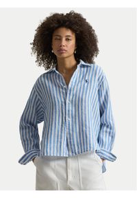 Polo Ralph Lauren Koszula 211935130500 Niebieski Relaxed Fit. Typ kołnierza: polo. Kolor: niebieski. Materiał: len #1
