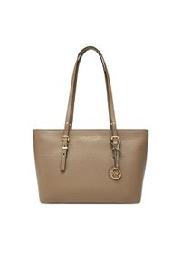 MICHAEL Michael Kors Torebka Quinn 30T5GQNT2L Beżowy. Kolor: beżowy. Materiał: skórzane