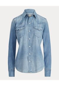 Ralph Lauren - RALPH LAUREN - Jeansowa koszula. Typ kołnierza: polo. Kolor: niebieski. Materiał: jeans. Długość rękawa: długi rękaw. Długość: długie #2