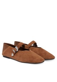 Tommy Jeans Baleriny Tjw Ballerina Suede EN0EN03067 Brązowy. Kolor: brązowy. Materiał: zamsz, skóra #4