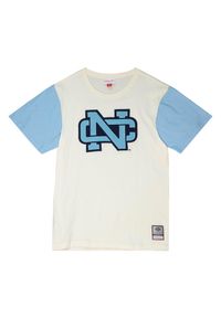 Mitchell & Ness - Koszulka North Carolina Tarheels NCAA Color Blocked. Kolor: beżowy, wielokolorowy, biały. Wzór: kolorowy. Sport: koszykówka #1