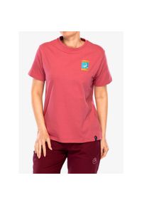 LA SPORTIVA - Koszulka bawełniana damska La Sportiva Moon Climb T-Shirt. Kolor: różowy. Materiał: bawełna