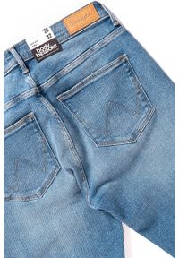 Wrangler - WRANGLER HIGH RISE SKINNY PEKIN SKY W27HFS17S. Stan: podwyższony. Wzór: aplikacja #10