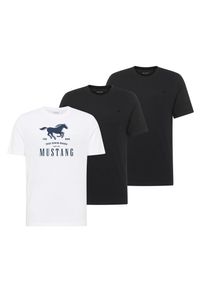 3 Pak T-Shirt Mustang Style Alex Czarny Biały. Kolor: biały, wielokolorowy, czarny #1