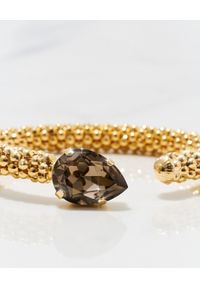 CAROLINE SVEDBOM - Bransoletka z kryształem Greige. Materiał: złote. Kolor: złoty. Kamień szlachetny: kryształ #6