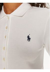 Polo Ralph Lauren Koszula 211941176004 Biały Slim Fit. Typ kołnierza: polo. Kolor: biały. Materiał: bawełna