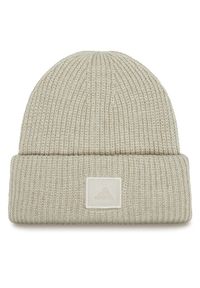Adidas - adidas Czapka Wid Cuff JM1544 Beżowy. Kolor: beżowy. Materiał: poliester, materiał
