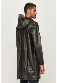 Rains - Kurtka przeciwdeszczowa 1269 Transparent Hooded Coat. Kolor: czarny. Materiał: tkanina. Wzór: gładki #8
