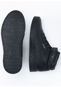 Sneakersy damskie czarne Puma Carina 2.0 MID. Okazja: na plażę. Kolor: czarny. Sezon: lato. Sport: tenis