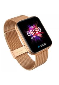 GARETT - Smartwatch Garett GRC Maxx złoty stalowy. Rodzaj zegarka: smartwatch. Kolor: wielokolorowy, złoty, szary. Styl: sportowy, klasyczny, elegancki