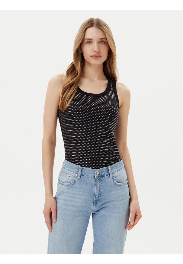 JOOP! Jeans Top Tunka 30046107 Czarny Slim Fit. Kolor: czarny. Materiał: bawełna