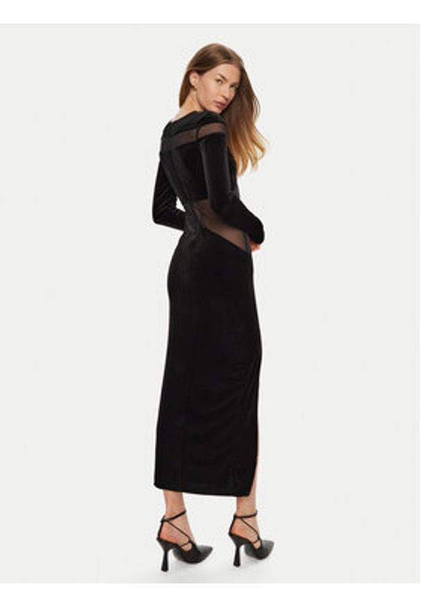 Undress Code Sukienka koktajlowa Velvet Sky 732 Czarny Slim Fit. Kolor: czarny. Materiał: syntetyk. Styl: wizytowy