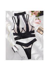 Intica - Komplet bielizny z ozdobnymi pasami podkreślający sylwetkę Irmentraut. Kolor: wielokolorowy. Materiał: materiał. Wzór: paski #1