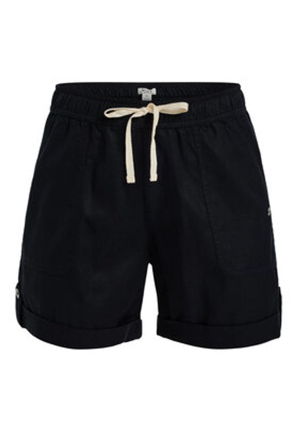 Roxy Szorty materiałowe Sweetest Day ERJNS03588 Czarny Regular Fit. Kolor: czarny. Materiał: bawełna