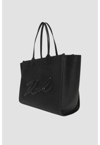 Karl Lagerfeld - KARL LAGERFELD Czarna shopperka Skuare Tote. Kolor: czarny. Styl: casual, elegancki #6