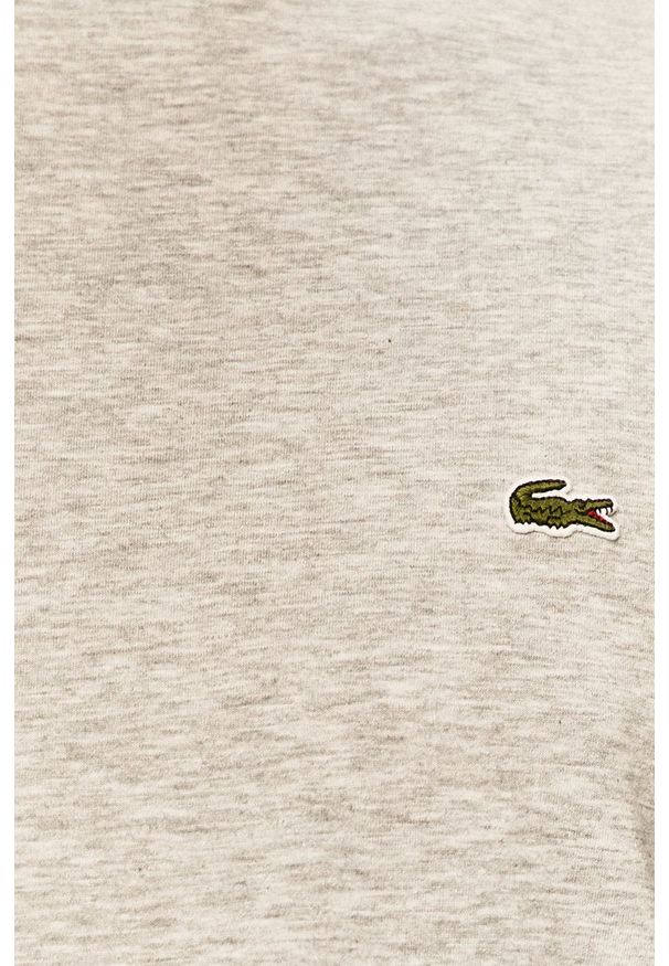 Lacoste - T-shirt. Okazja: na co dzień. Kolor: szary. Materiał: dzianina. Styl: casual