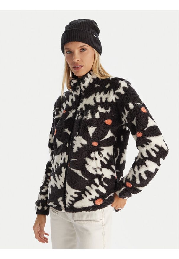Roxy Polar Alabama Full Zip ERJFT04970 Czarny Regular Fit. Kolor: czarny. Materiał: syntetyk