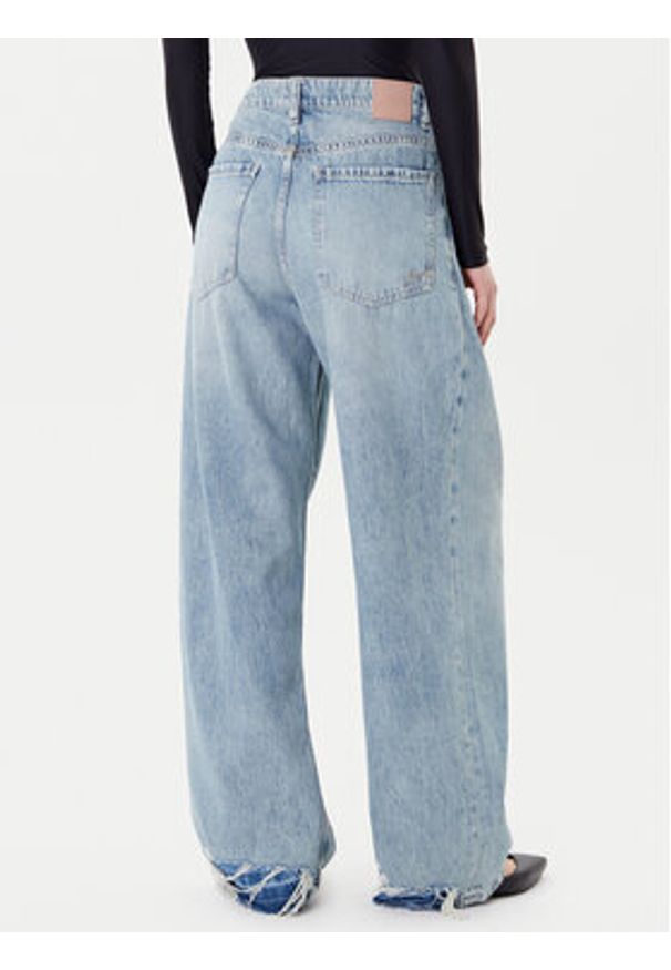 BOSS Jeansy C_Slouchy Pleated Mr 50542435 Niebieski Relaxed Fit. Kolor: niebieski