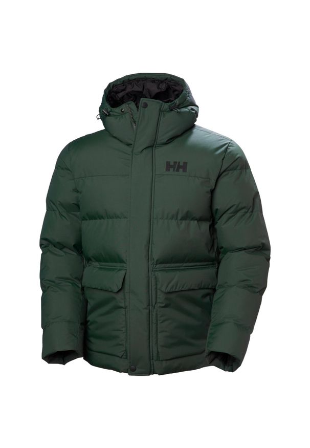 Kurtka puchowa Helly Hansen Nordic. Kolor: czarny, zielony, wielokolorowy. Materiał: puch
