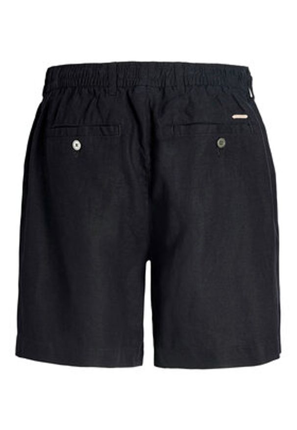 Jack & Jones Szorty materiałowe St. Bill 12253134 Czarny Wide Leg. Kolor: czarny. Materiał: len