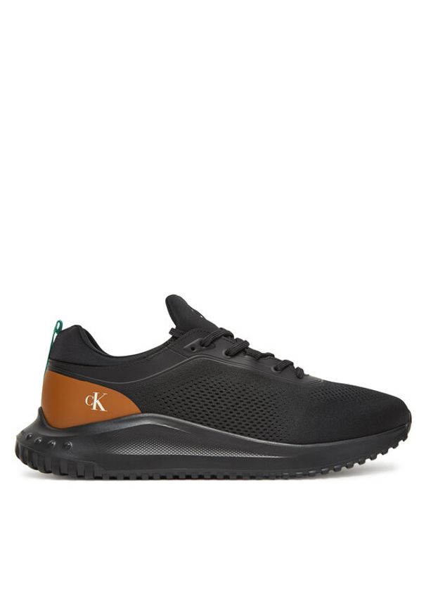 Calvin Klein Jeans Sneakersy Eva Runner Tech Knit YM0YM01293 Czarny. Kolor: czarny. Materiał: materiał