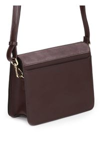 Kazar - Brązowa torebka damska. Kolor: brązowy. Wzór: paski. Materiał: zamszowe, skórzane #2