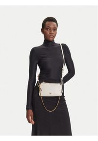 Pinko - PINKO Torebka Double Mini Al 25-26 PLTT 105359 A0QO Biały. Kolor: biały. Materiał: skórzane