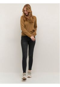 Cream Sweter Anva 10610182 Brązowy Regular Fit. Kolor: brązowy. Materiał: wiskoza #3