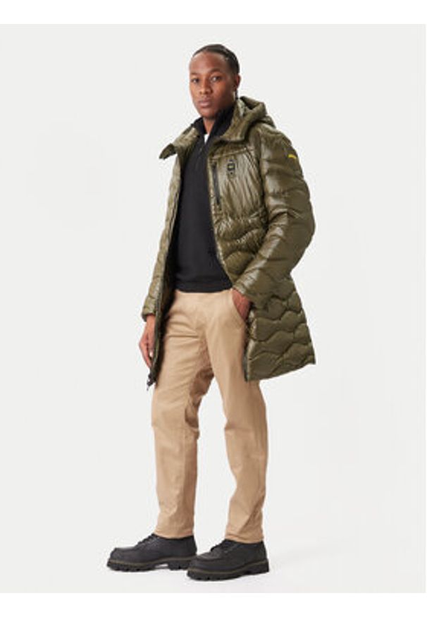 Blauer Kurtka puchowa Impermeabile 25WBLUK03068 Zielony Regular Fit. Kolor: zielony. Materiał: syntetyk