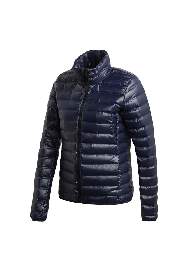 Adidas - Kurtka damskie adidas W Varilite J. Kolor: niebieski. Materiał: poliester, materiał, puch. Sport: turystyka piesza