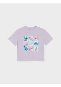 Sinsay - Bawełniana koszulka z krótkim rękawem Lilo & Stitch - fioletowy. Kolor: fioletowy. Materiał: bawełna. Długość rękawa: krótki rękaw. Długość: krótkie #1