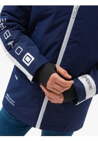Ombre Clothing - Sportowa kurtka męska - ciemnoniebieska V4 C455 - L. Kolor: niebieski. Materiał: poliester. Wzór: nadruk. Sezon: zima. Styl: sportowy #11