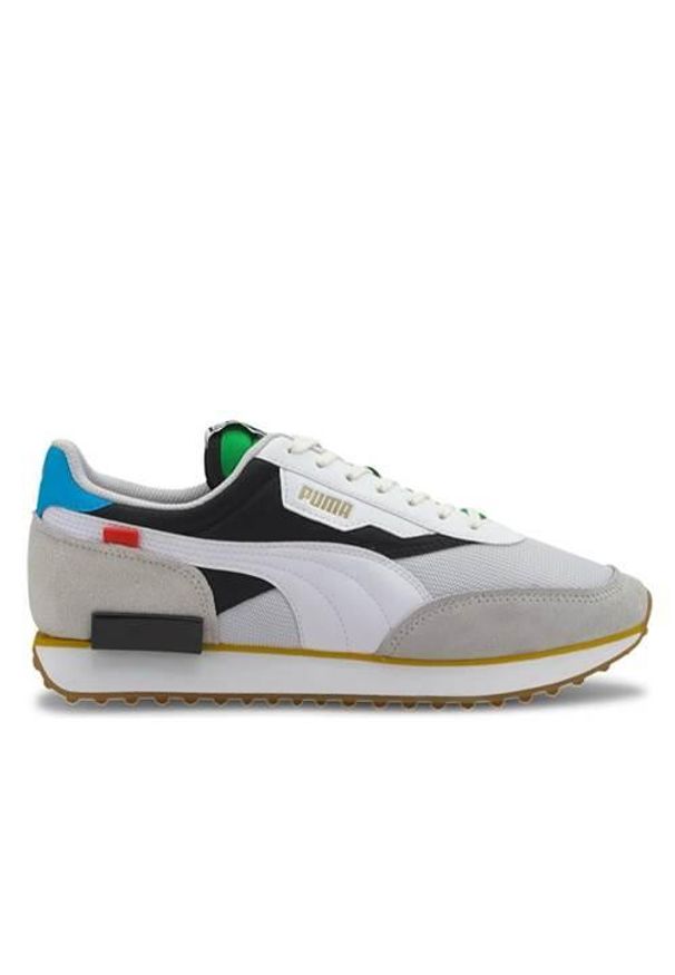 Buty do chodzenia męskie Puma Future Rider WH. Zapięcie: sznurówki. Kolor: wielokolorowy, czarny. Materiał: tkanina, materiał, skóra, syntetyk. Szerokość cholewki: normalna
