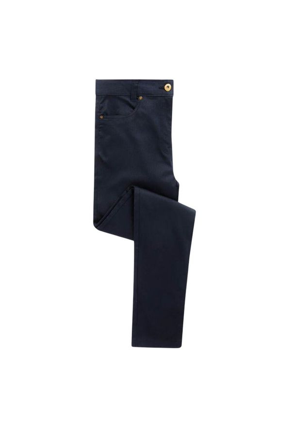 PREMIER - Chinosy Damskie O Wyglądzie Denimu. Kolor: niebieski. Materiał: denim. Sezon: lato. Sport: turystyka piesza