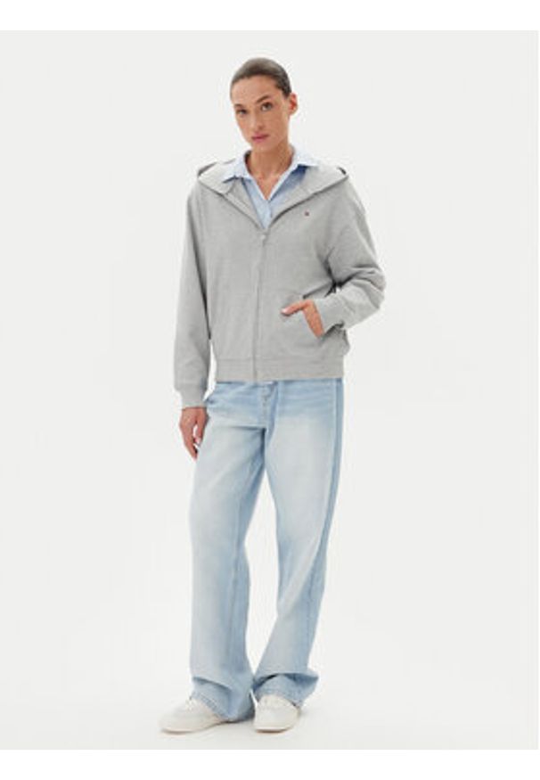 TOMMY HILFIGER - Tommy Hilfiger Bluza UW0UW05772 Szary Regular Fit. Kolor: szary. Materiał: bawełna