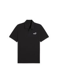 Koszulka Puma Ess No. 1 Logo Pique Polo, Mężczyźni. Typ kołnierza: polo. Kolor: czarny. Materiał: bawełna, materiał