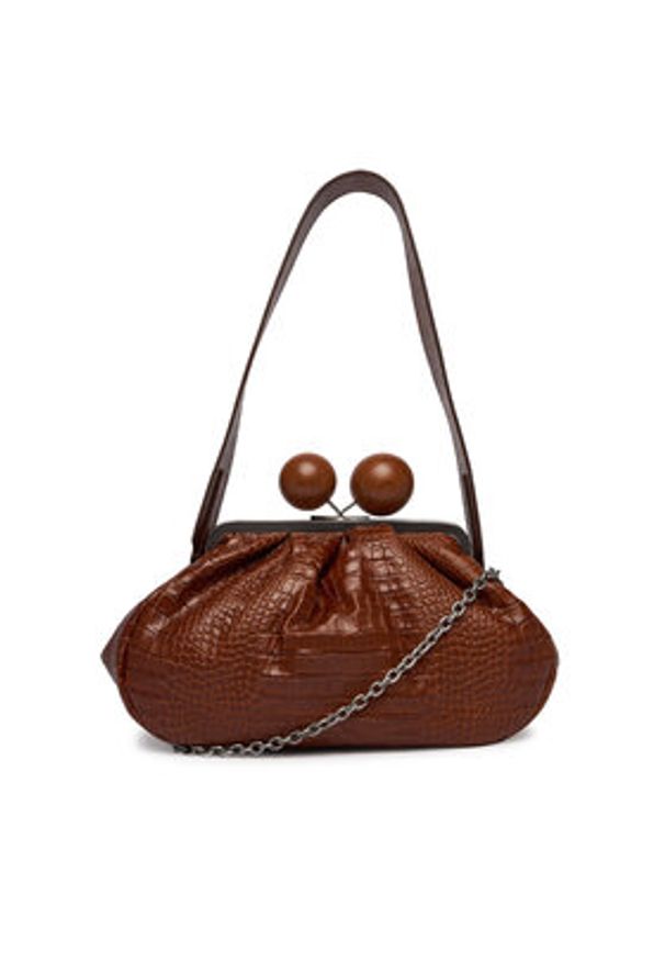 Weekend Max Mara Torebka 2615511194600 Brązowy. Kolor: brązowy. Materiał: skórzane