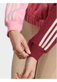 Adidas - adidas Bluza Essentials 3-Stripes Crop Sweatshirt IC9875 Różowy Loose Fit. Kolor: różowy. Materiał: bawełna