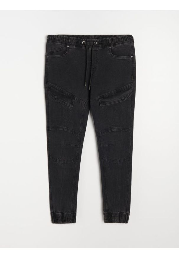 Sinsay - Spodnie jogger slim fit - czarny. Kolor: czarny