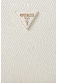 Guess - GUESS Biała kopertówka damska Noelle II. Kolor: biały. Materiał: skórzane