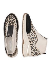 Rieker Sneakersy N9362-90 Beżowy. Kolor: beżowy. Materiał: materiał