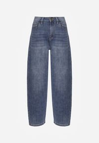 Renee - Niebieskie Jeansy o Kroju Balloon High Waist Analerie. Okazja: na co dzień. Stan: podwyższony. Kolor: niebieski. Styl: casual #5