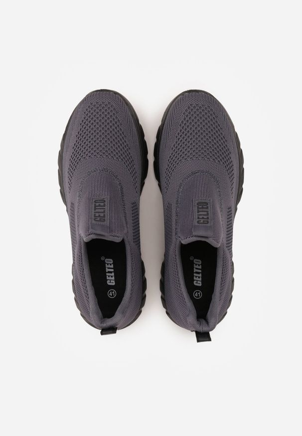 Born2be - Szare Buty Sportowe Sneakersy Ozdobione Napisem Gallego. Okazja: na co dzień. Kolor: szary. Wzór: napisy, aplikacja