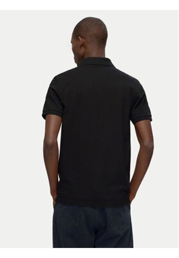 Selected Homme Polo 16095851 Czarny Slim Fit. Typ kołnierza: polo. Kolor: czarny. Materiał: bawełna