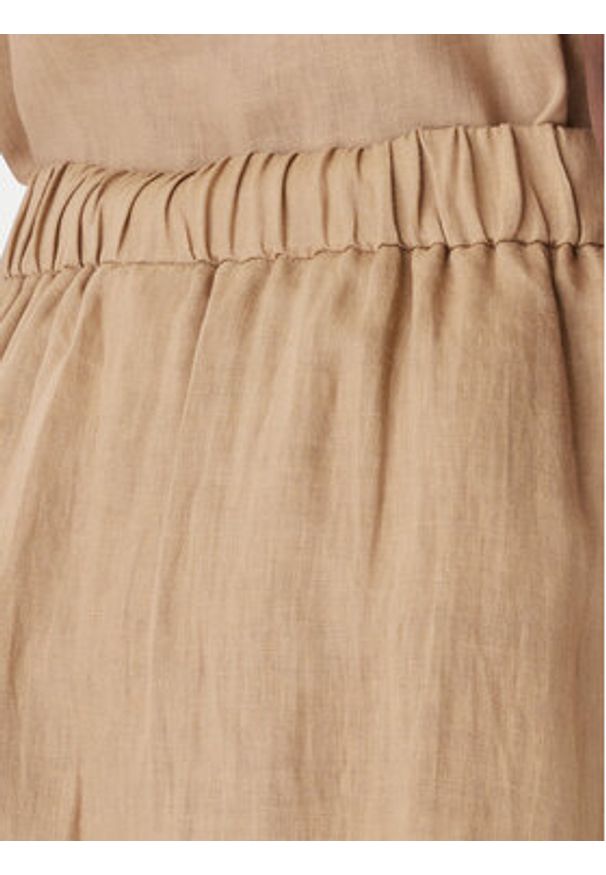 Marella Spódnica trapezowa Biada 2615101082 Beżowy Regular Fit. Kolor: beżowy. Materiał: len