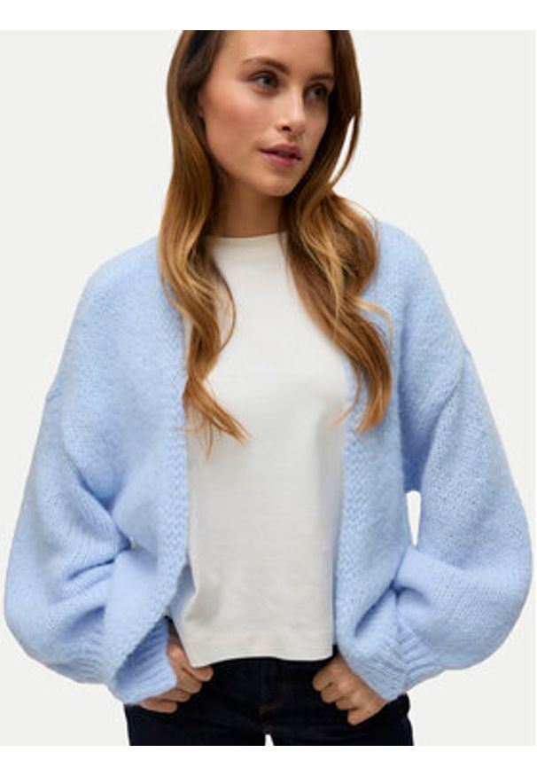 Vero Moda Kardigan Maybe 10273101 Błękitny Oversize. Kolor: niebieski. Materiał: syntetyk