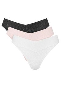 Calvin Klein Underwear Komplet 3 par stringów LV00QD5304 Kolorowy. Materiał: syntetyk. Wzór: kolorowy