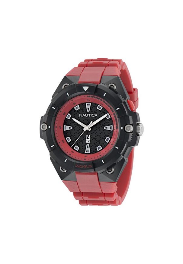 Nautica Zegarek NAPCNS406 Czerwony. Kolor: czerwony. Materiał: syntetyk