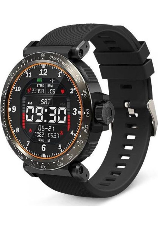 Czarny zegarek BlitzWolf smartwatch